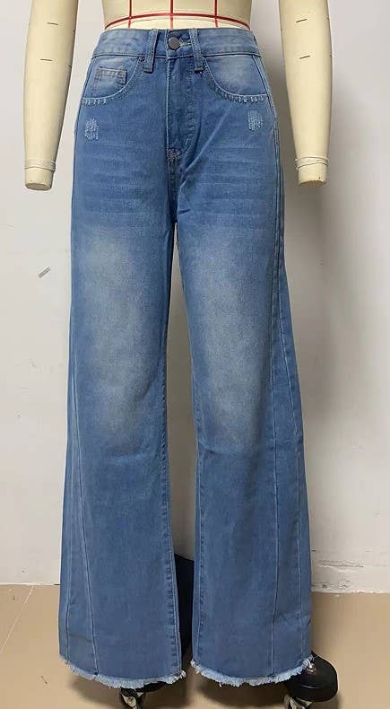 High Waist Wide Leg Jeans - November Moon