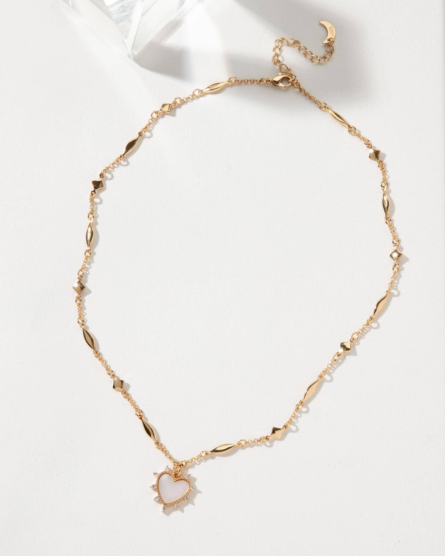 Gilded Heart Charm Necklace