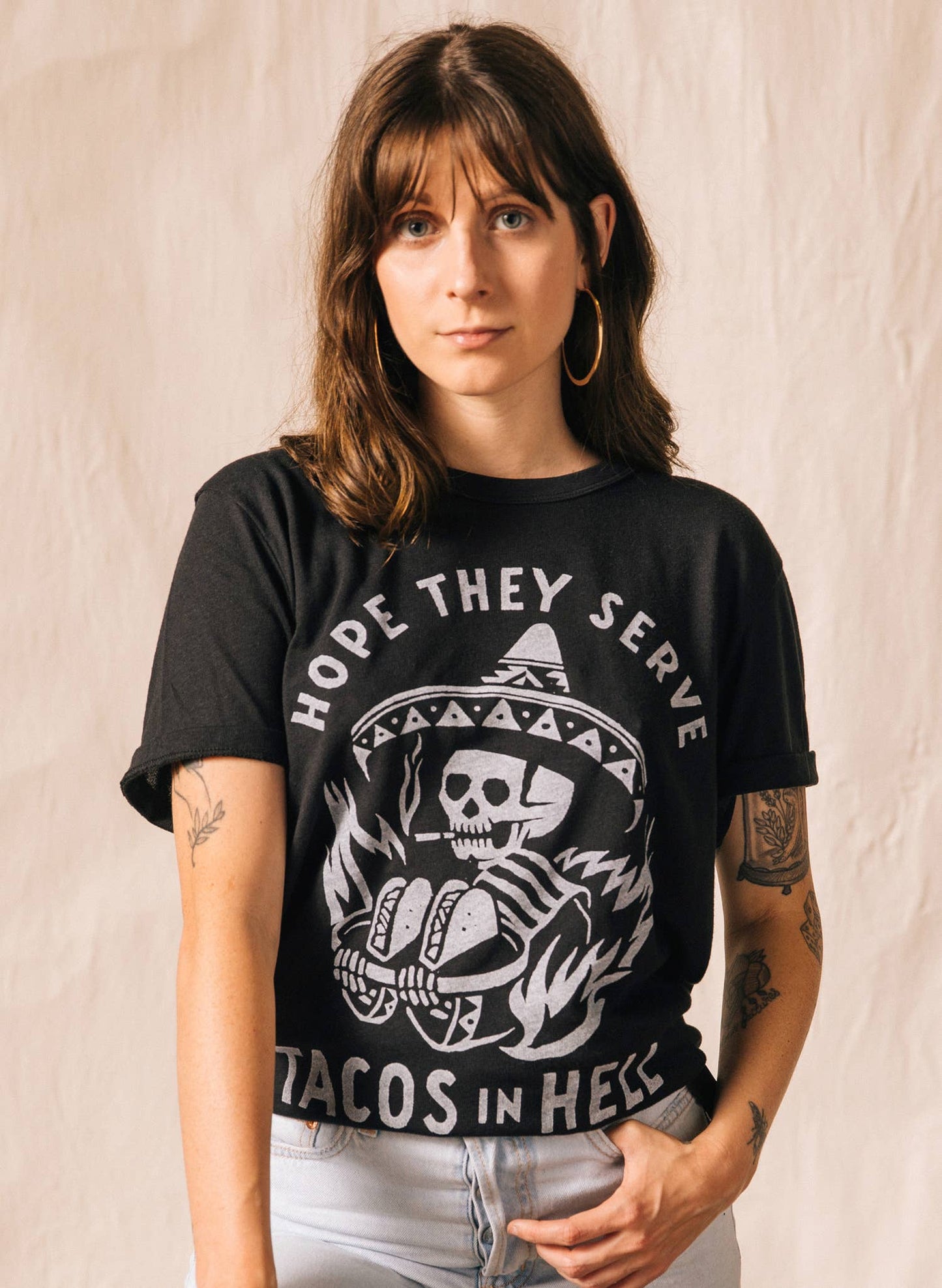 Hope They Serve Tacos In Hell Tee - Unisex - November Moon