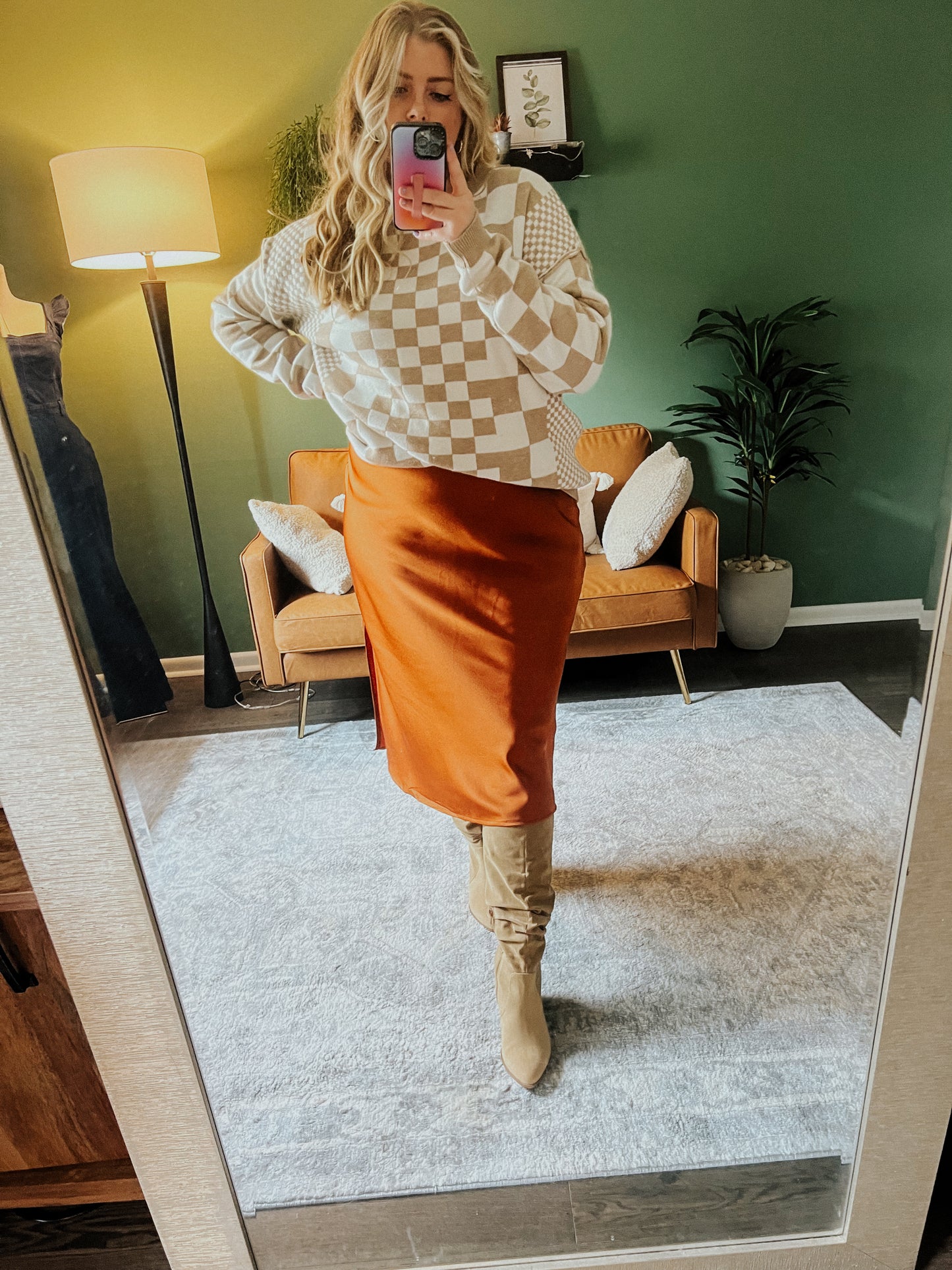 Cozy Checkered Sweater
