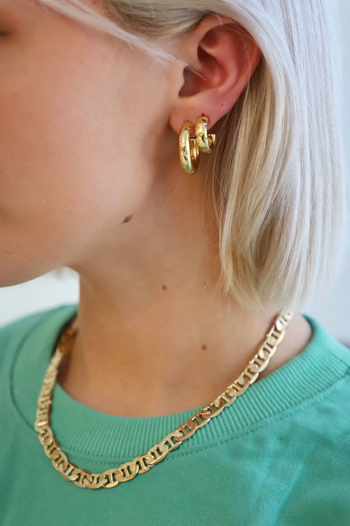 Penny Star Hoop Earrings - November Moon