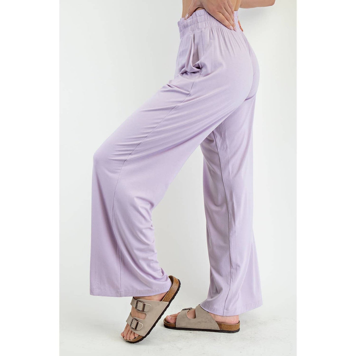Breezy Wide-Leg Sweatpants - Lavender Dream