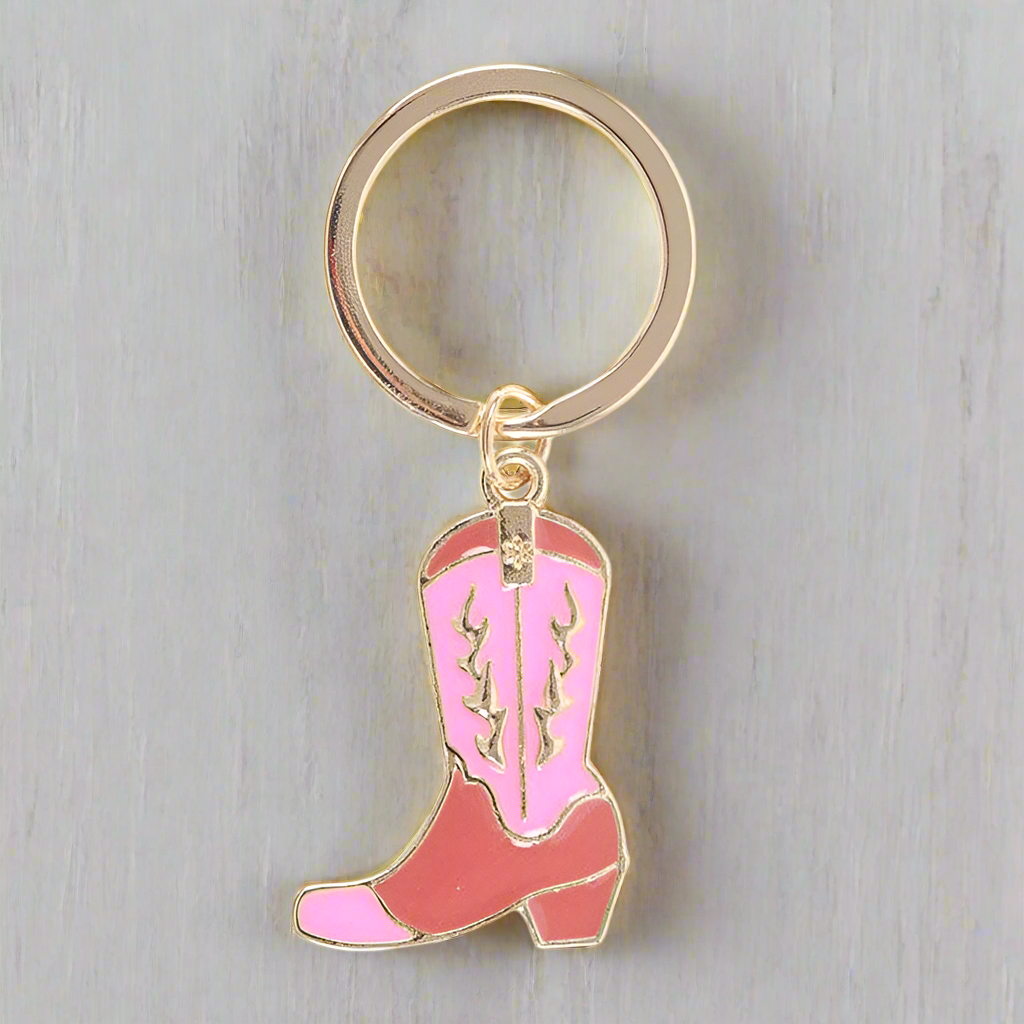 Howdy Cowboy Boot Keychain