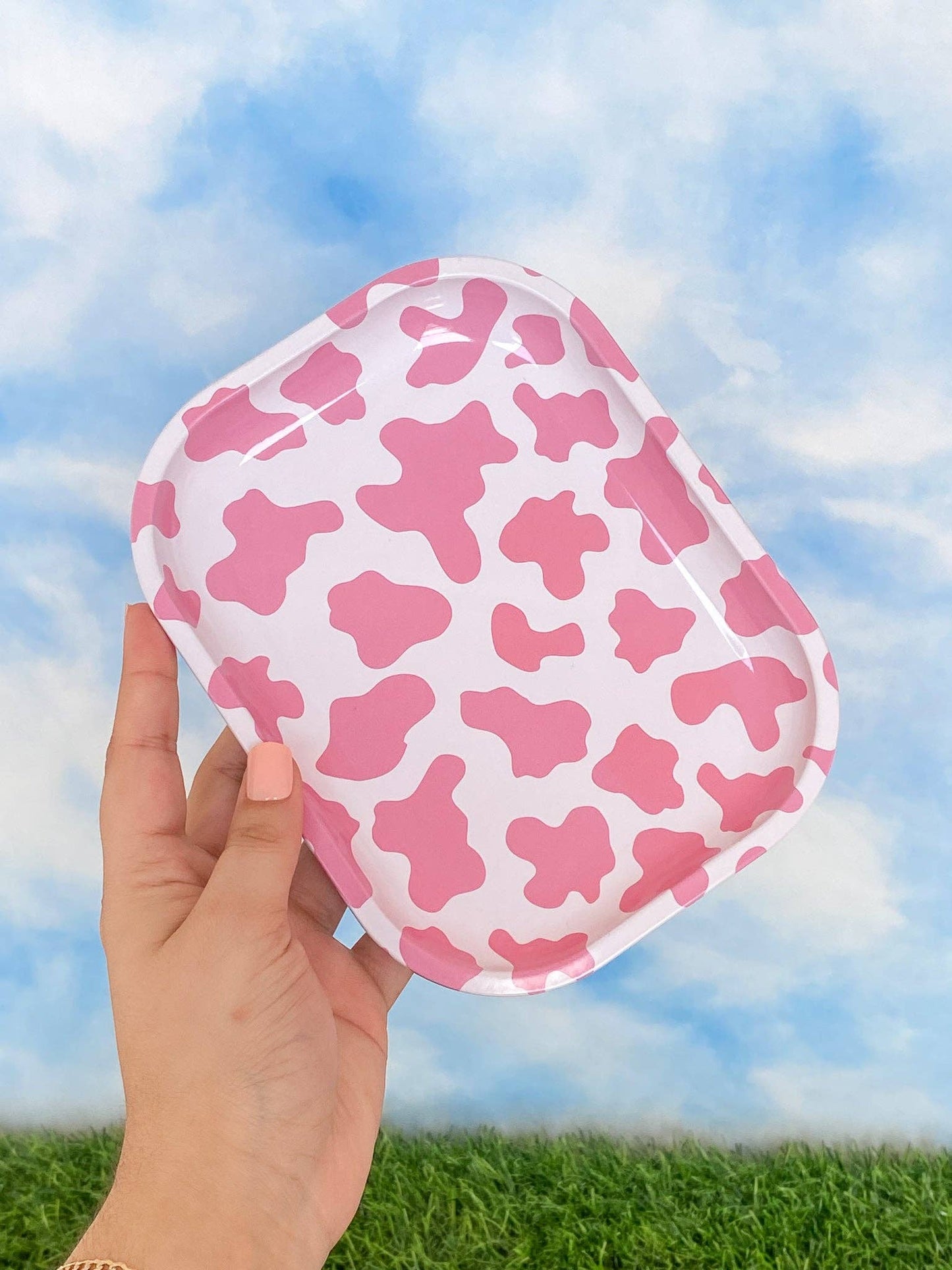 Mini Pink Cow Rolling & Trinket Tray - November Moon