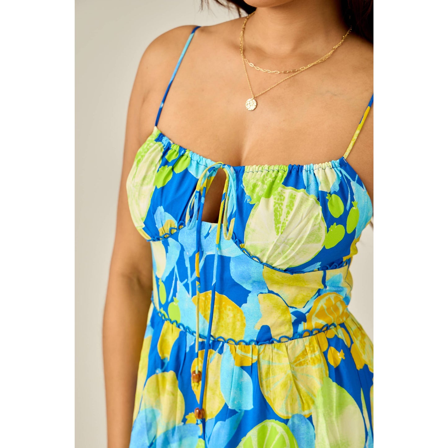 Citrus Splash Tiered Maxi Dress