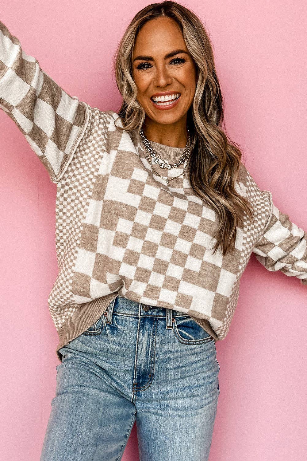 Cozy Checkered Sweater