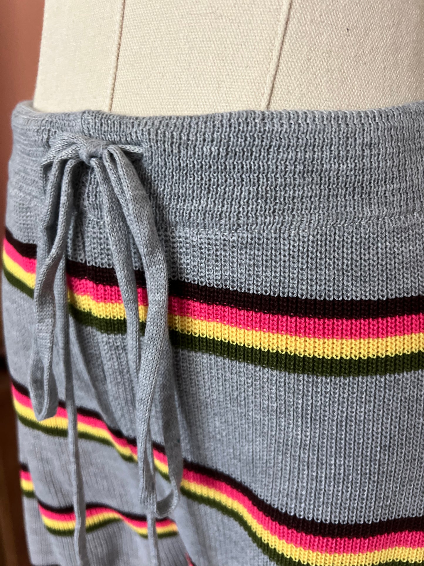 Striped Sweater & Pant Lounge Set - Blue Gray