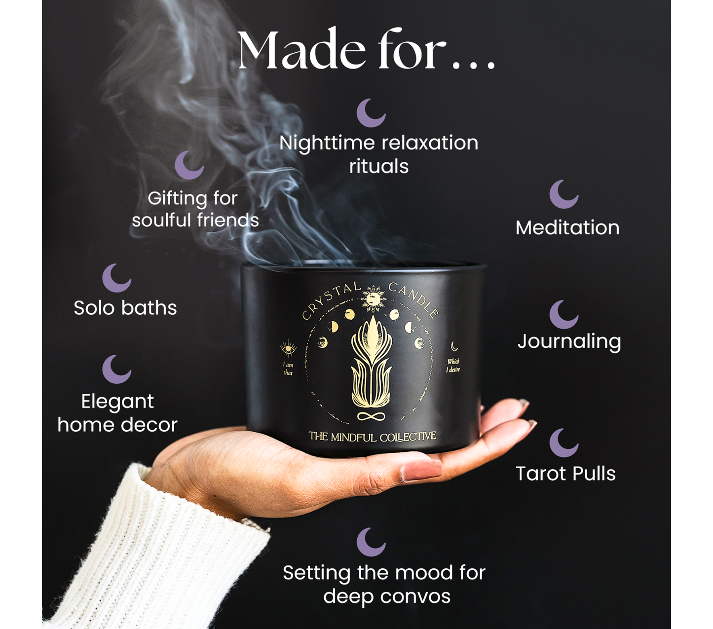 Intuition & Serenity Black Candle