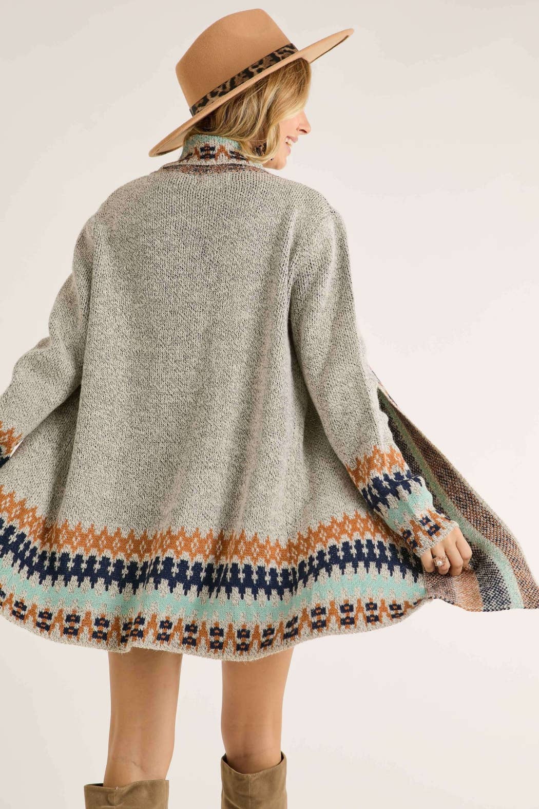 Aztec Cardigan - Grey
