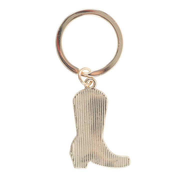 Howdy Cowboy Boot Keychain