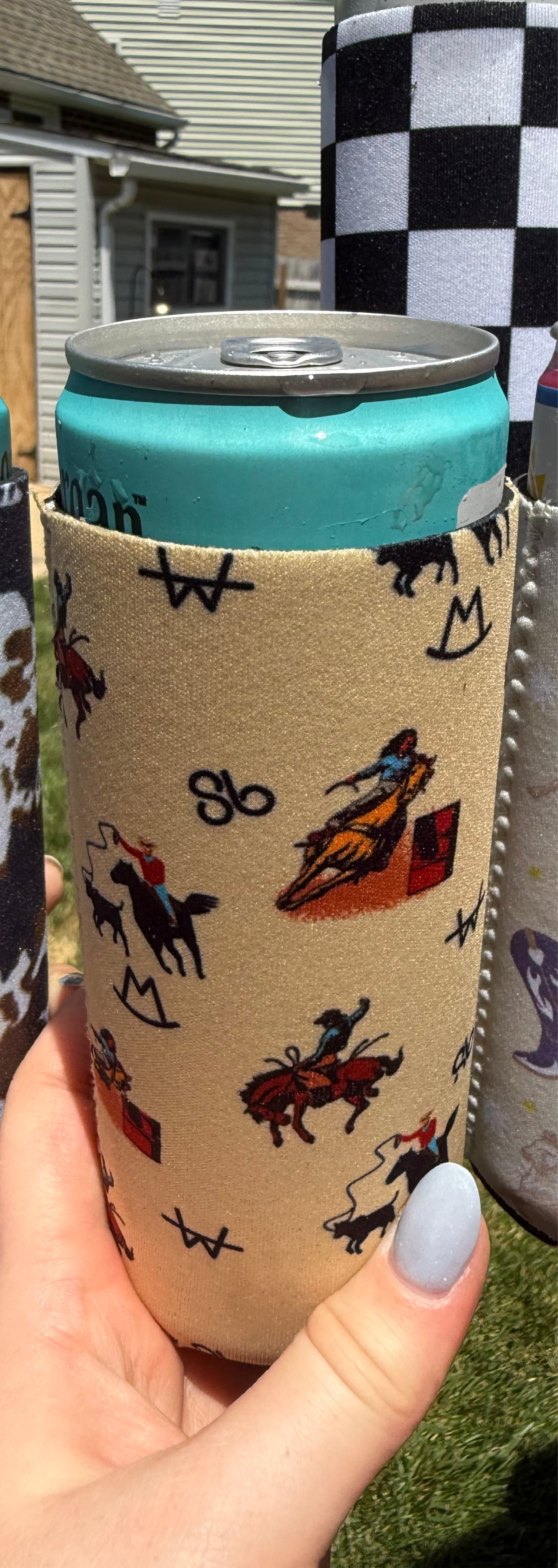 Vintage Cowboy Tall Coozie (2-Pack)