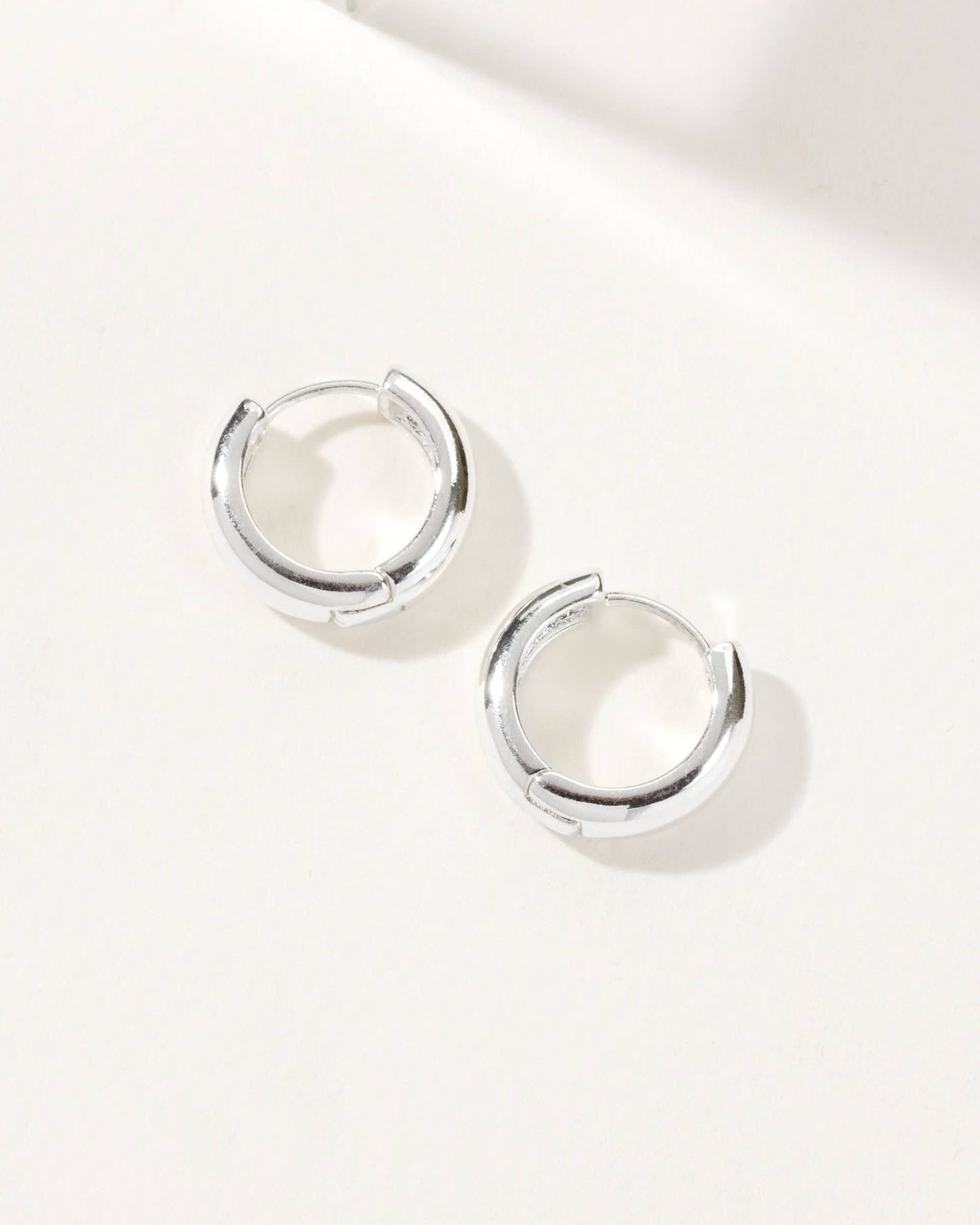 Silver Huggie Hoop Earring