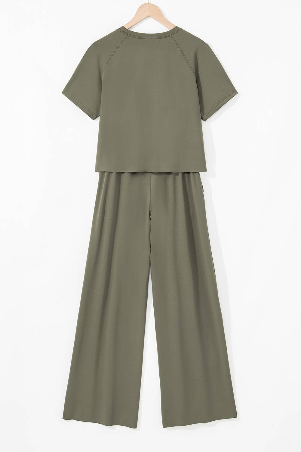 Raw Hem Loose Pant Set
