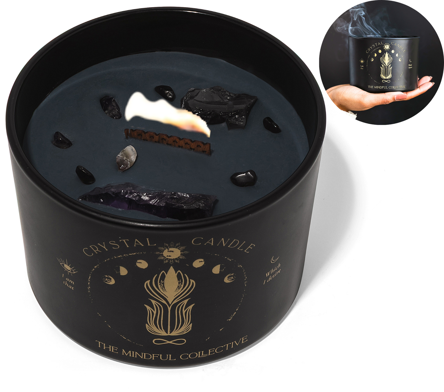 Intuition & Serenity Black Candle