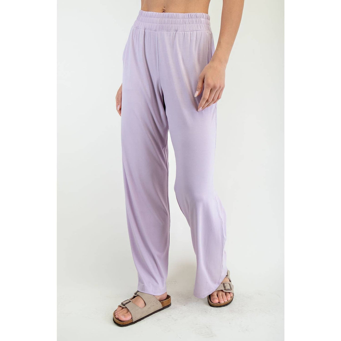 Breezy Wide-Leg Sweatpants - Lavender Dream