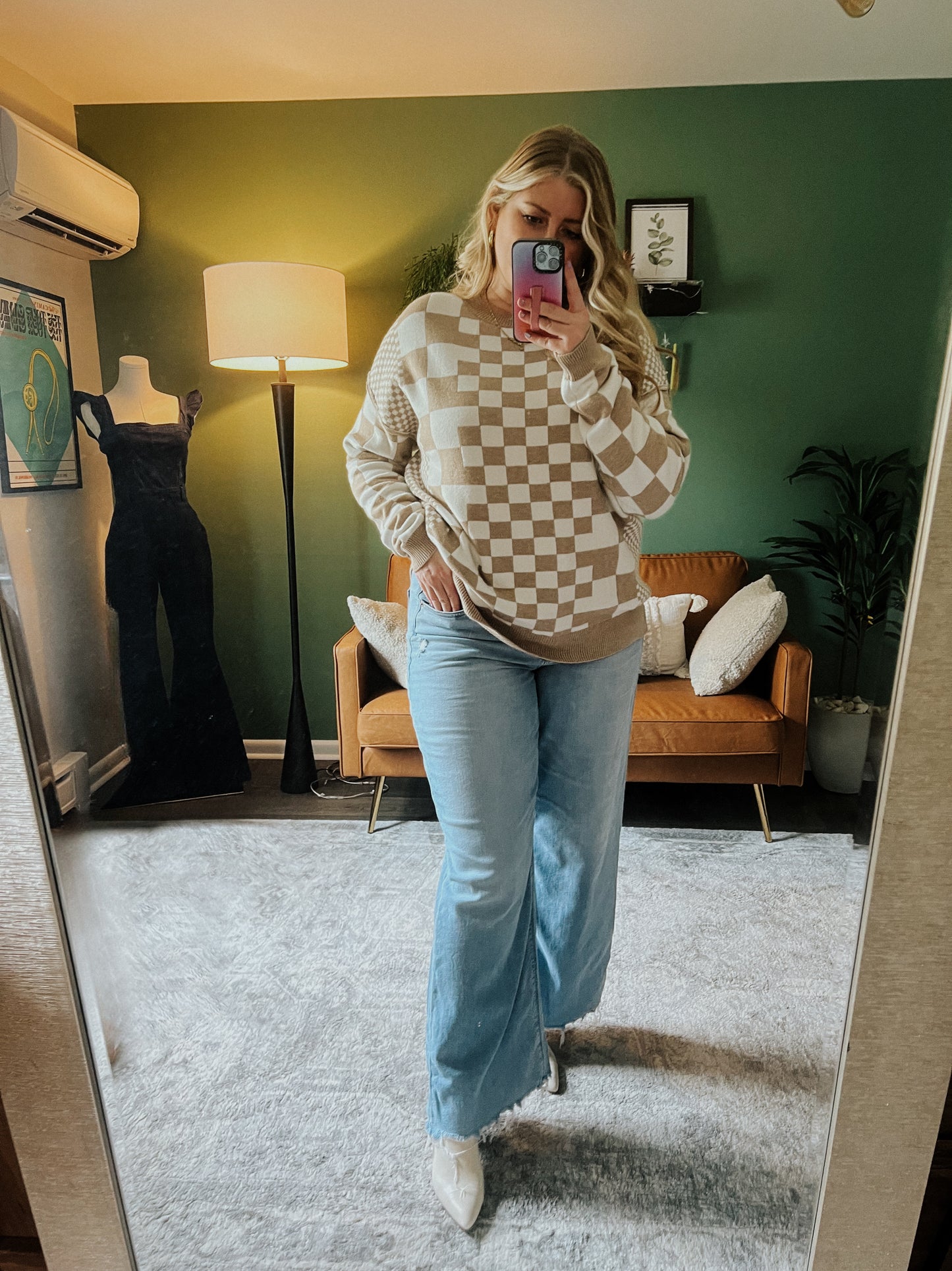 Cozy Checkered Sweater