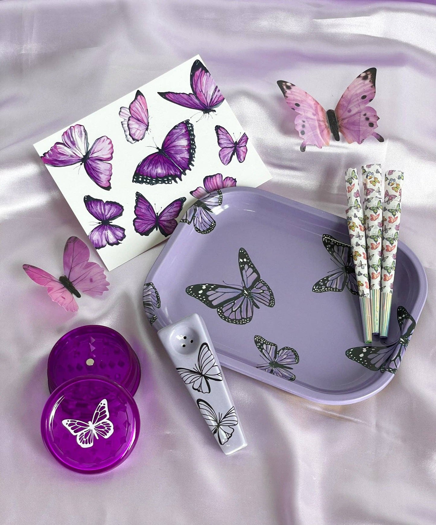 Mini Butterfly Rolling & Trinket Tray - November Moon
