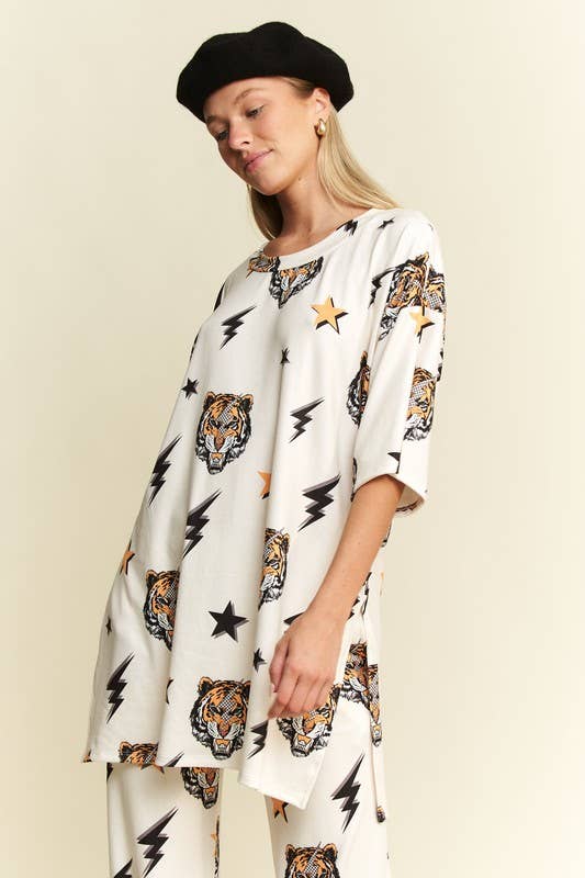 Tiger & Lightning Print Set