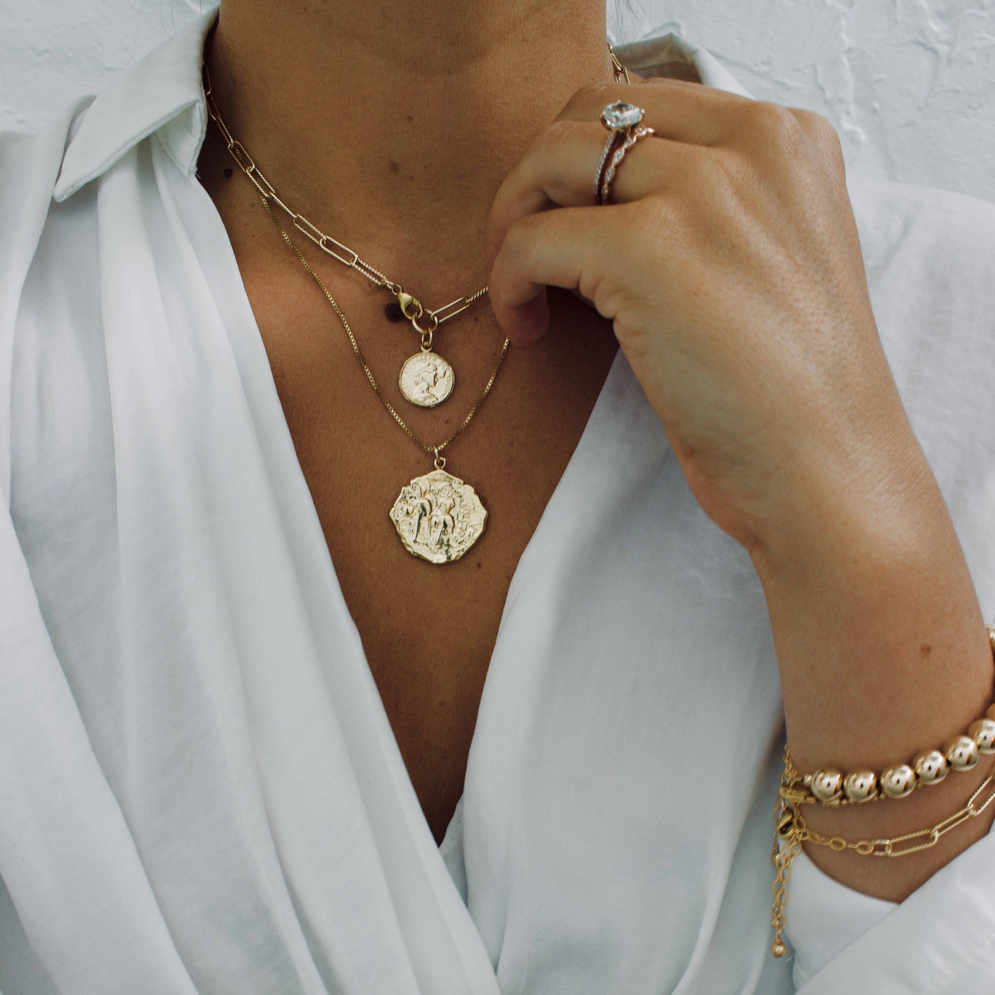 Lora Coin Necklace - November Moon