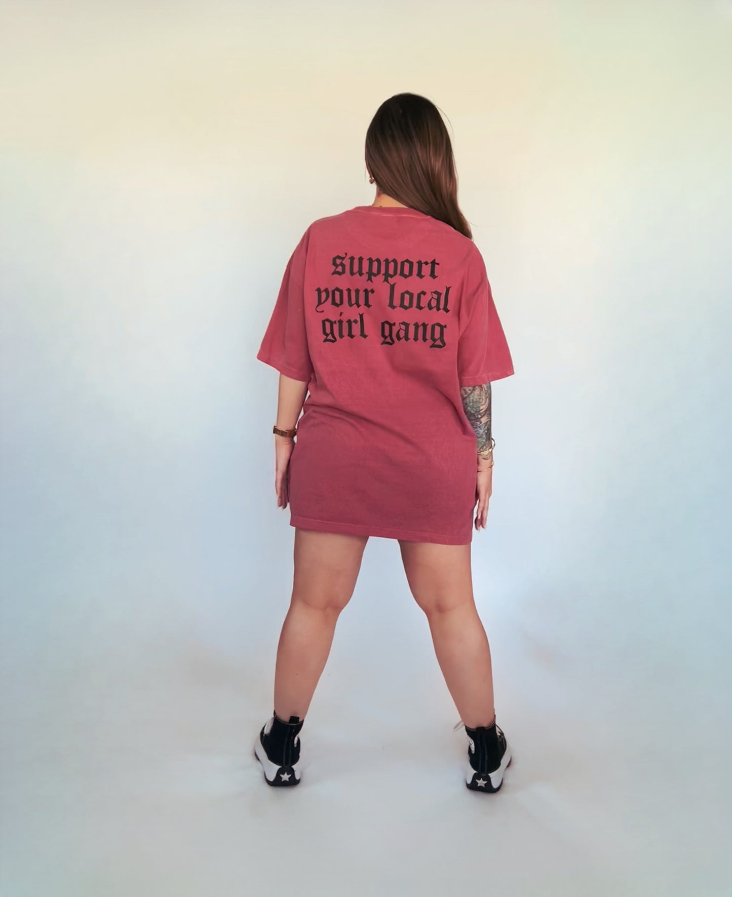 Support Your Local Girl Gang Tee - Crimson