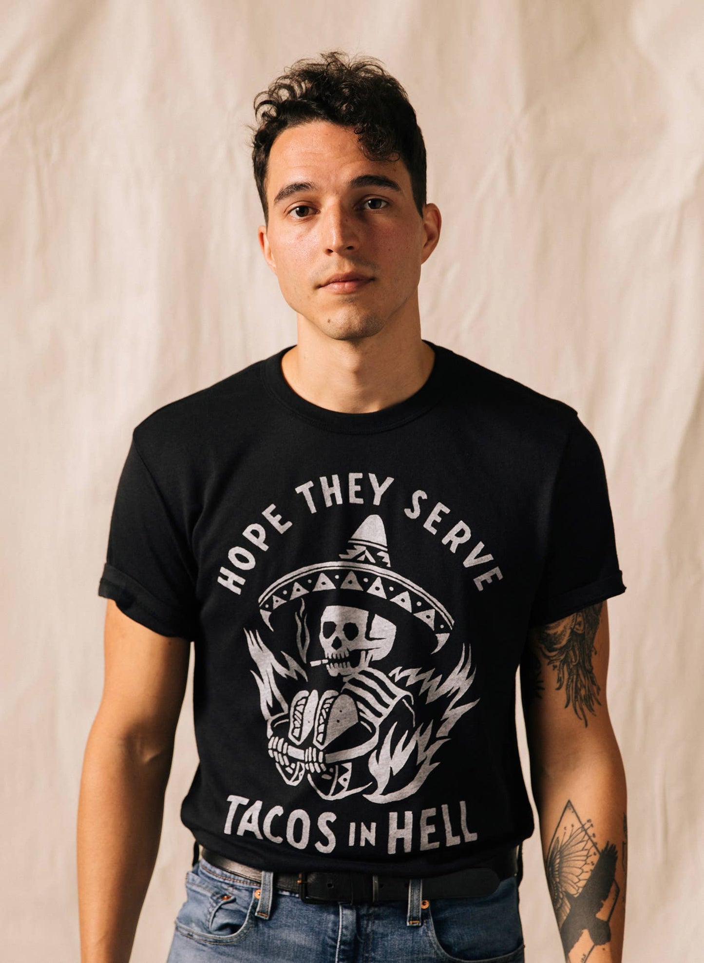 Hope They Serve Tacos In Hell Tee - Unisex - November Moon