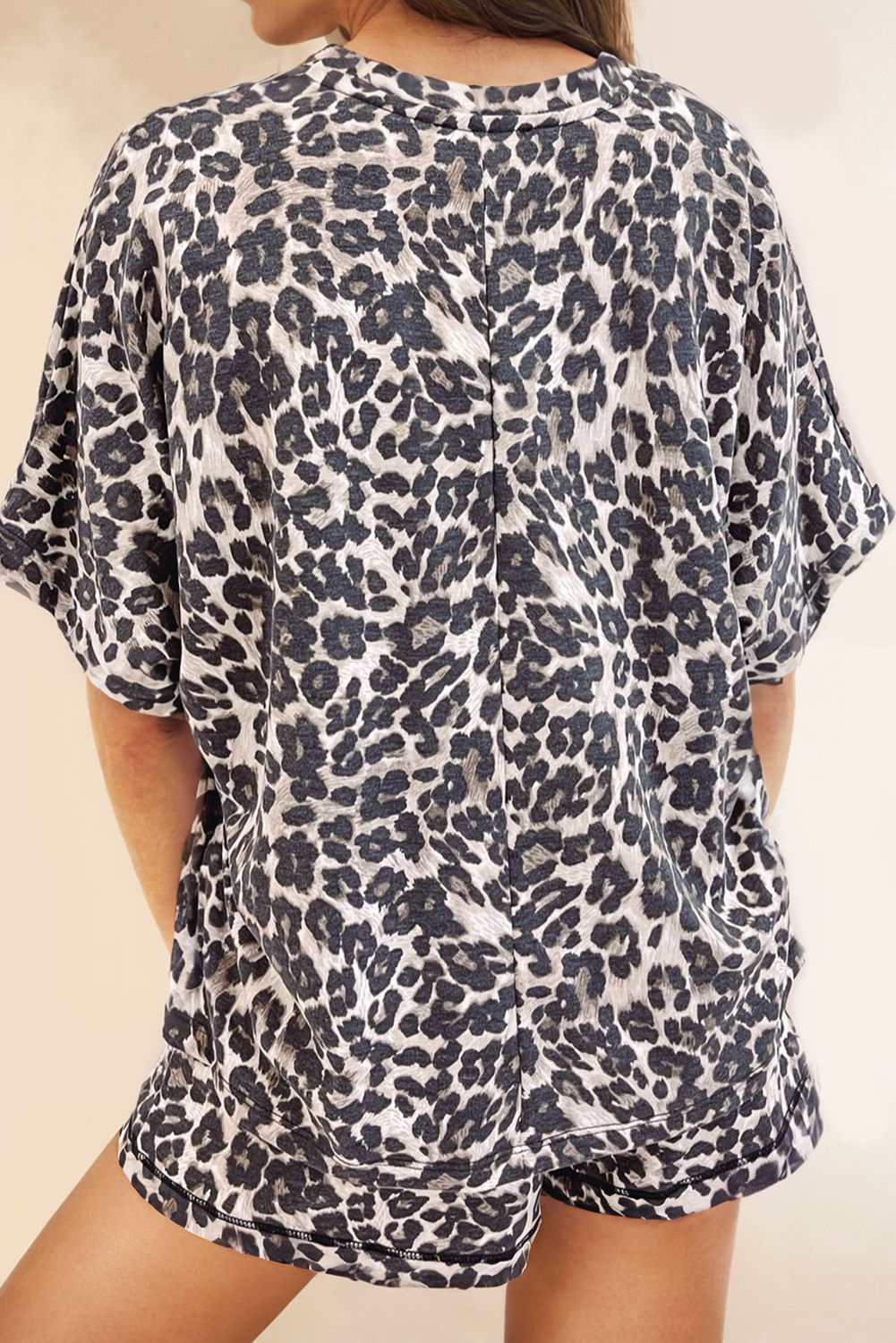 Cheetah T-Shirt & Shorts Lounge Set