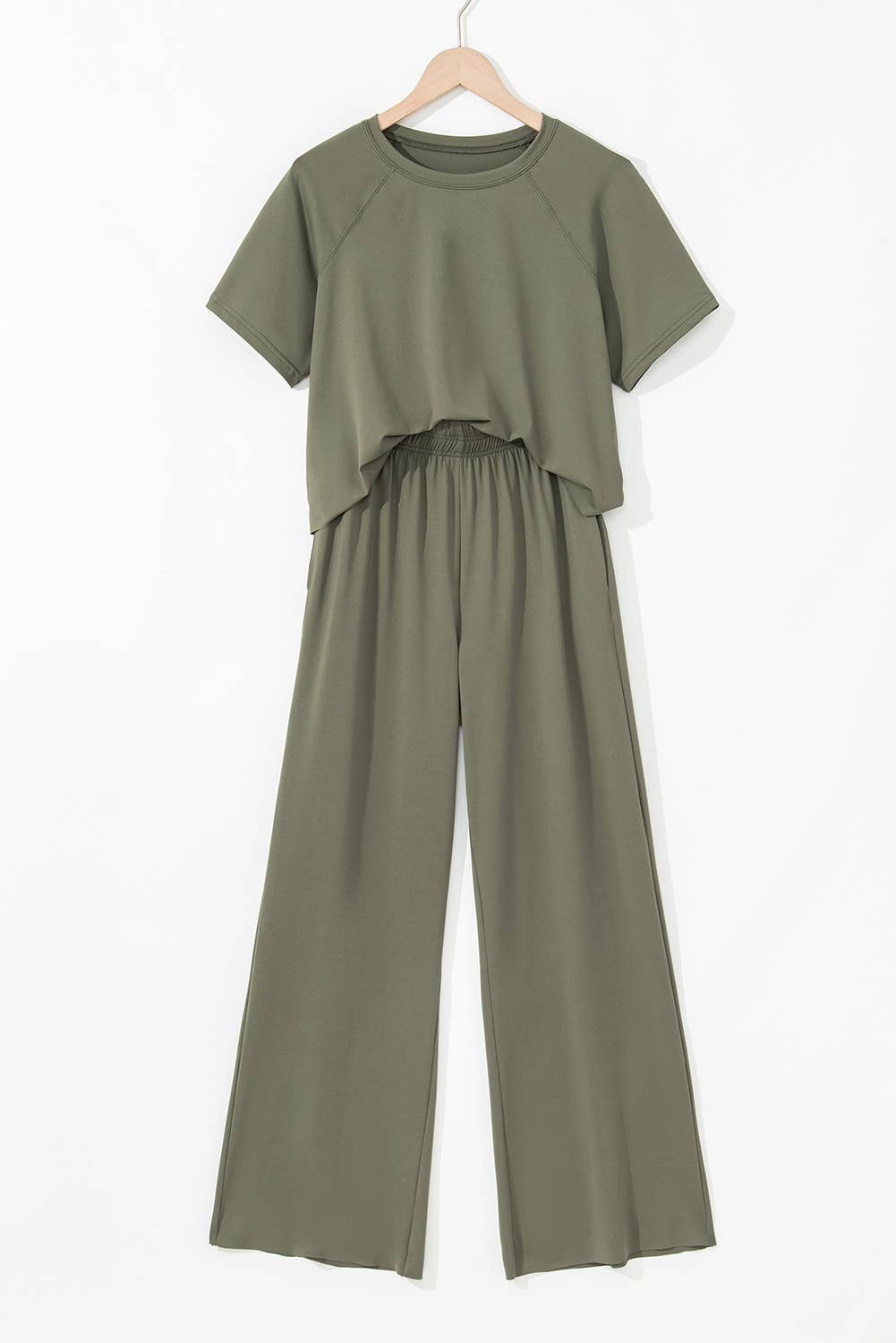 Raw Hem Loose Pant Set
