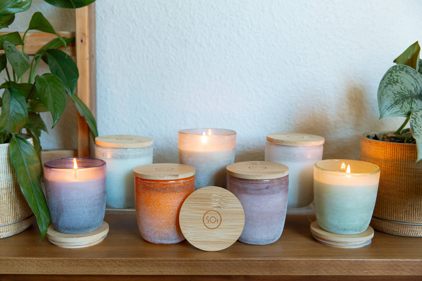 Lavender Vanilla Sea Glass Candle