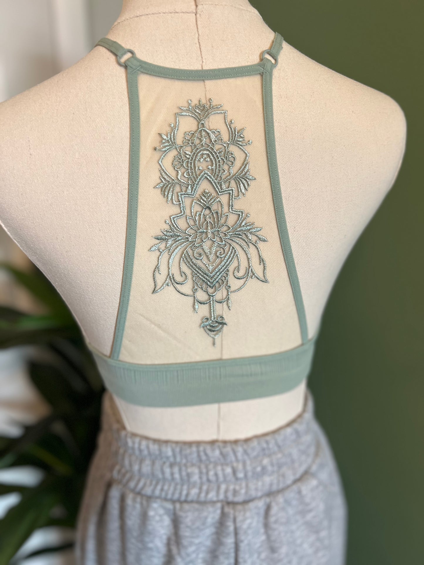 Tattoo Bralette - Sage