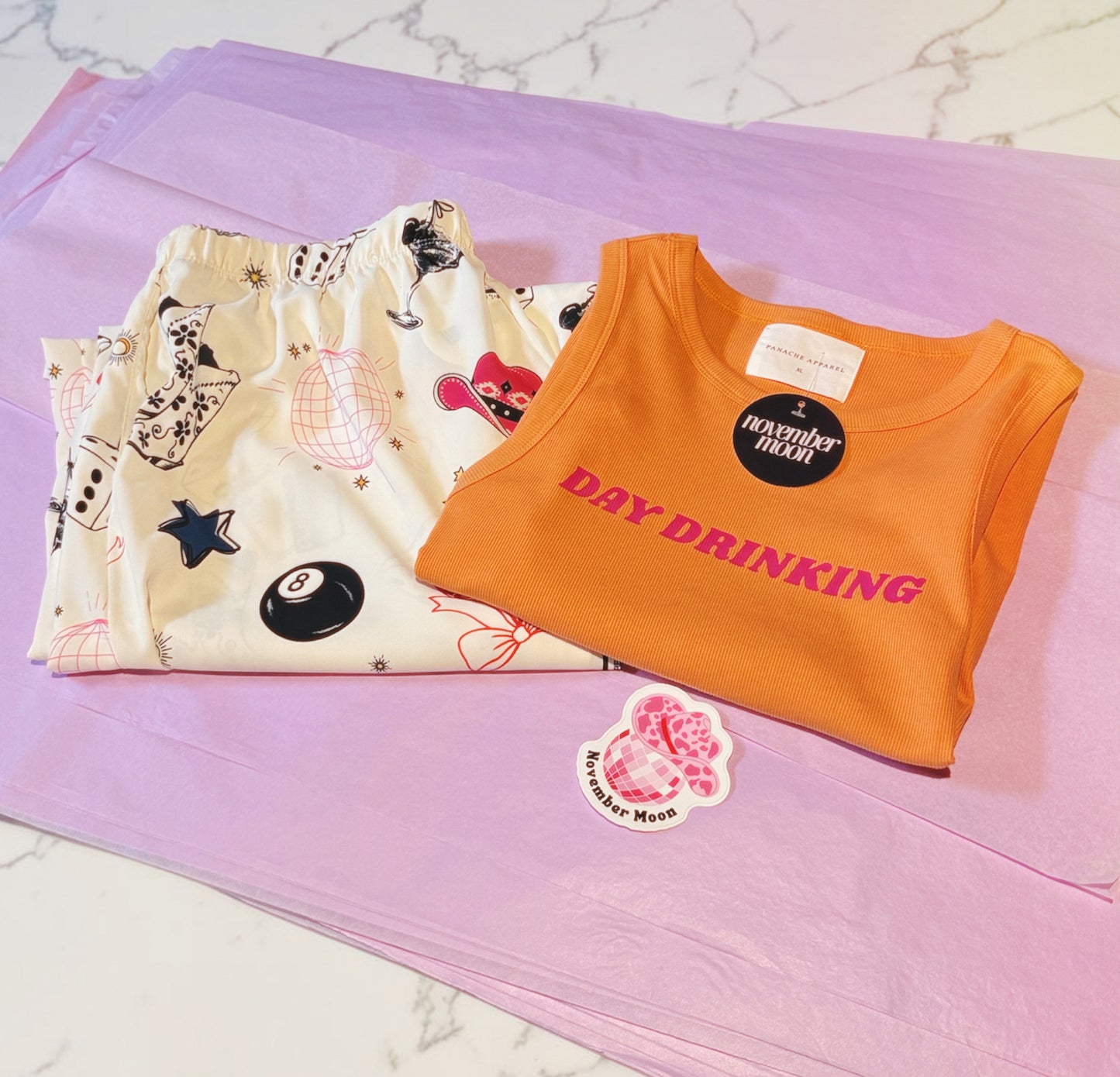 Orange Day Drinking Tank Top