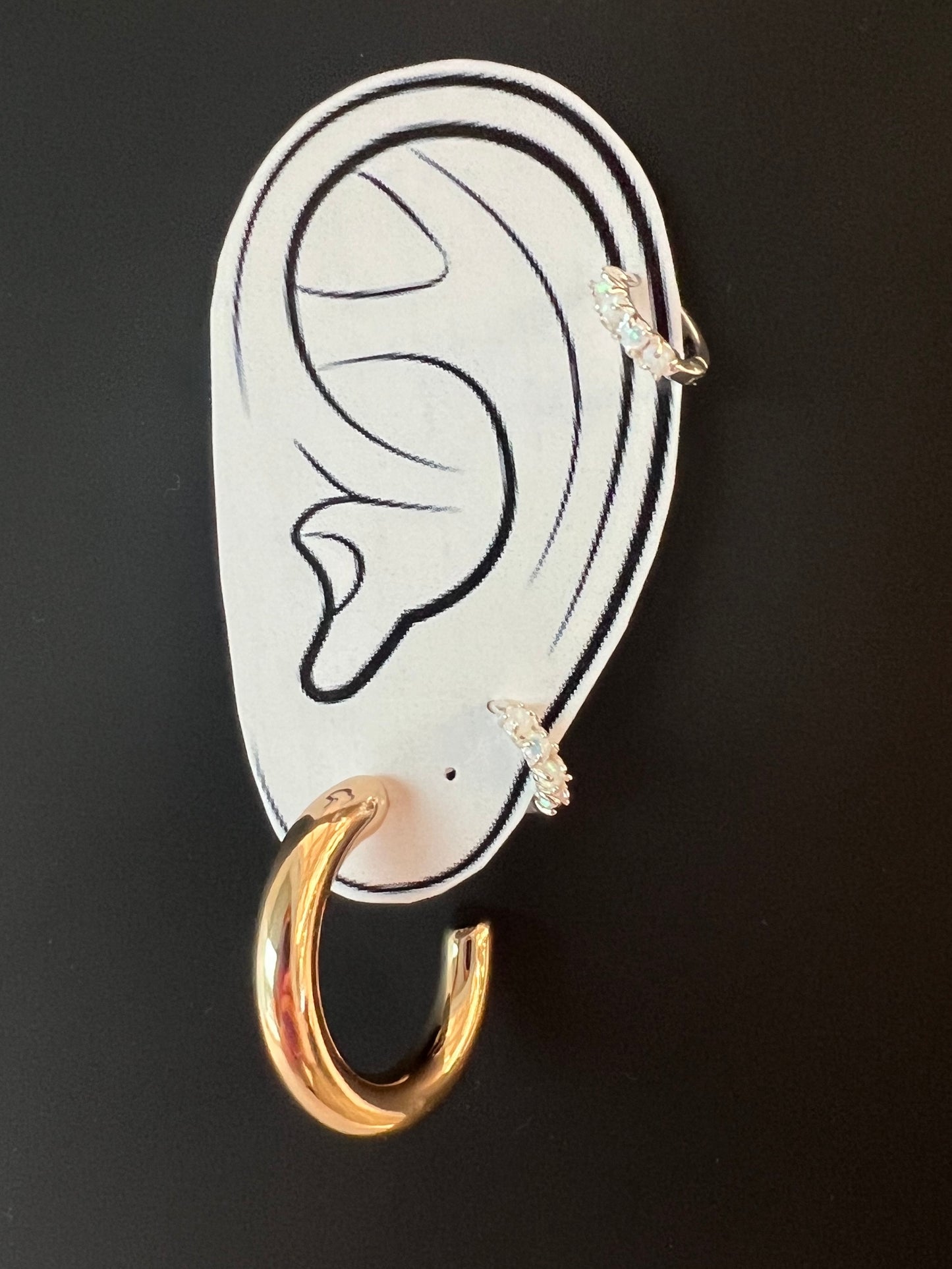 Chunky Gold Hoop Earrings - November Moon