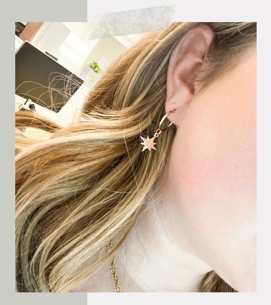 Star Charm Earrings - November Moon