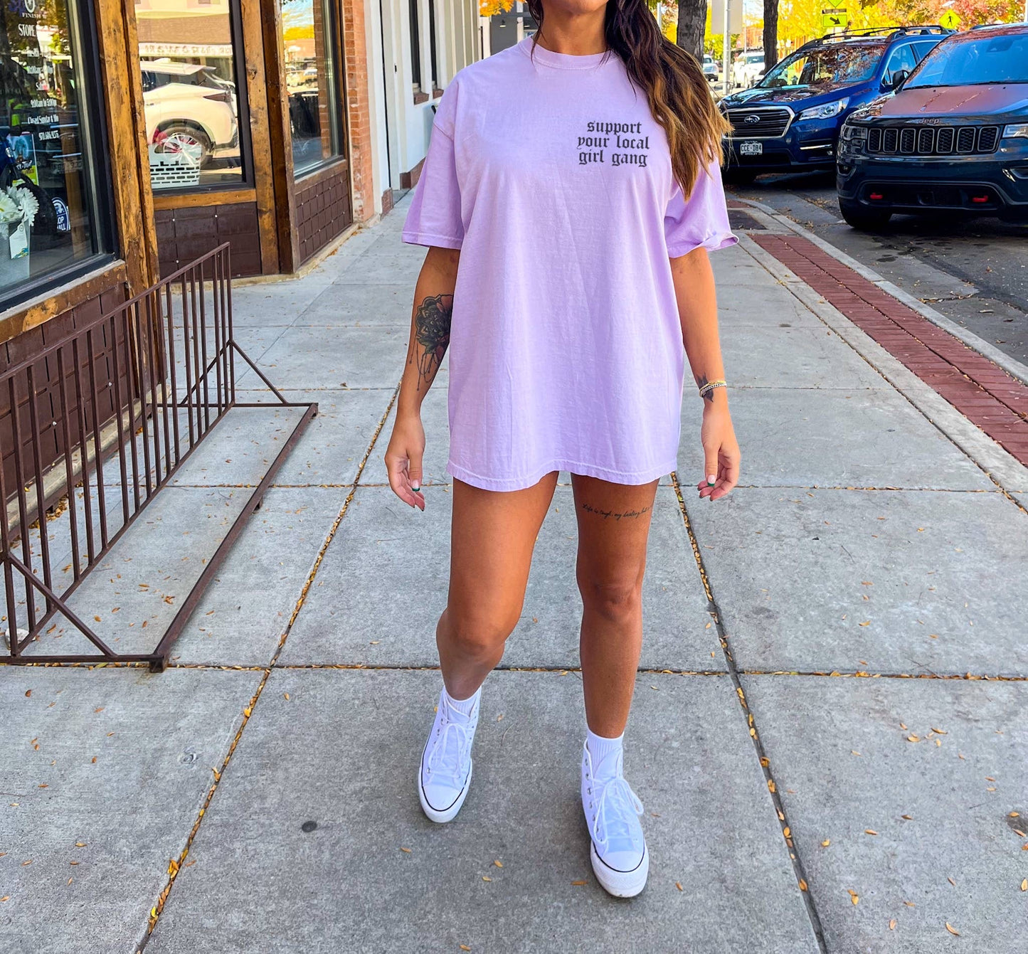 Support Your Local Girl Gang Tee - Orchid