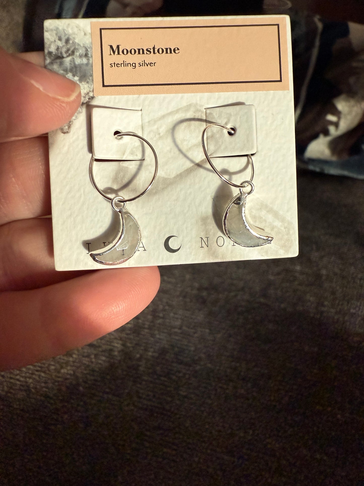 Silver Night Sky Hoop Earring