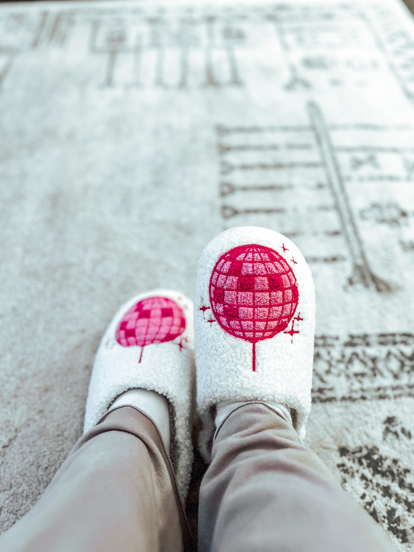 Pink Disco Ball Slippers - November Moon