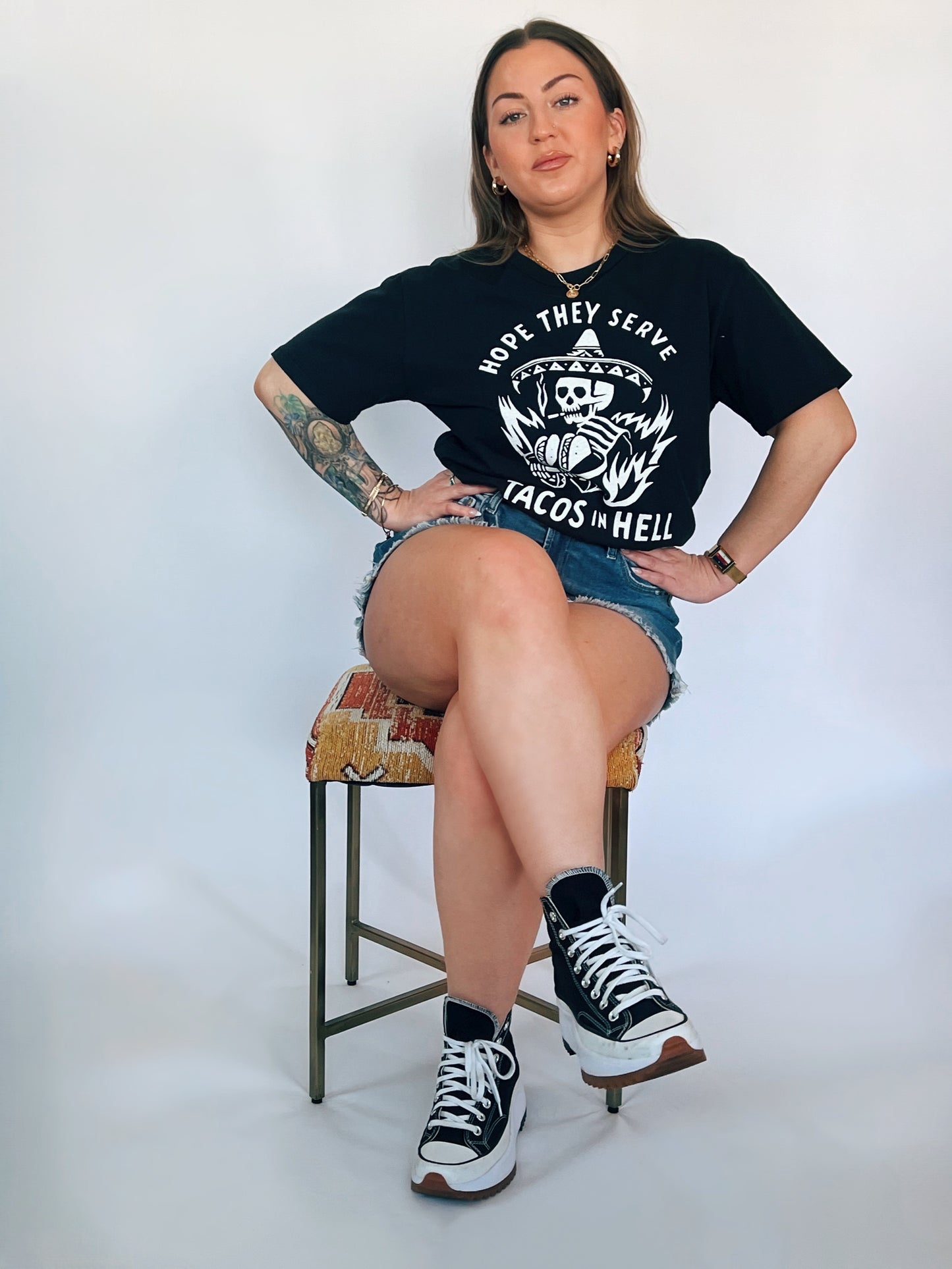 Hope They Serve Tacos In Hell Tee - Unisex