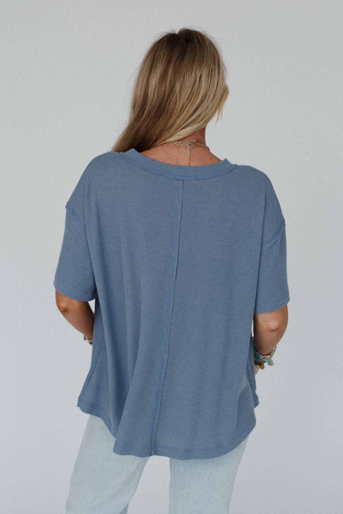 Soft Plume Henley Top - November Moon