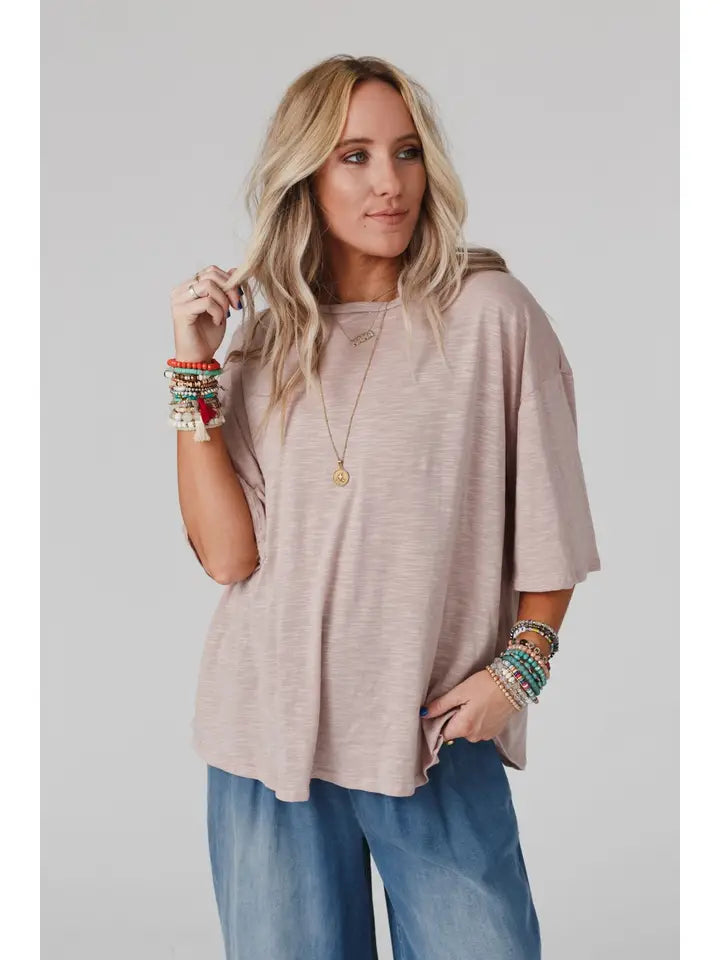 Your Favorite Slub Tee Shirt - Mauve