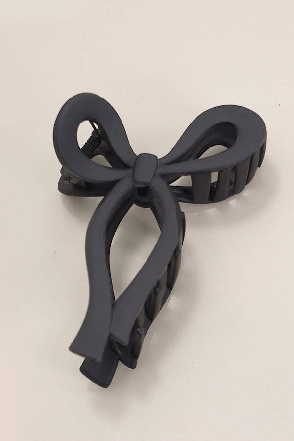 Matte Bow Hair Claw Clip