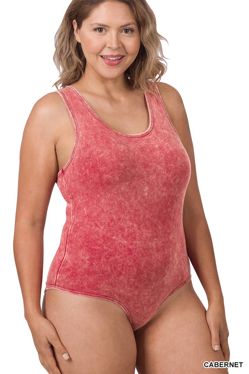 PLUS Mineral Wash Racerback Bodysuit - November Moon