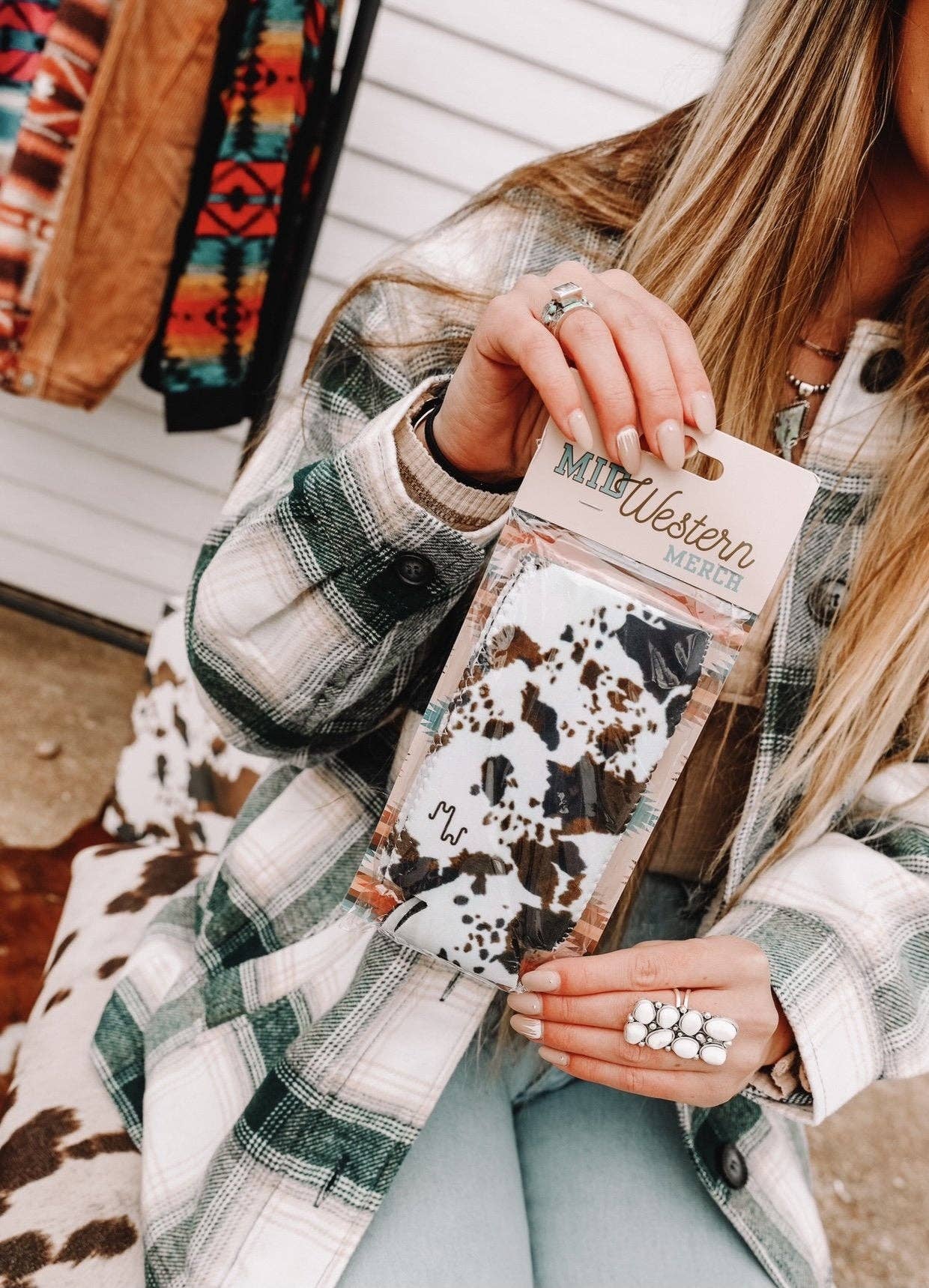 Cowhide Print Tall Coozie (2-Pack)