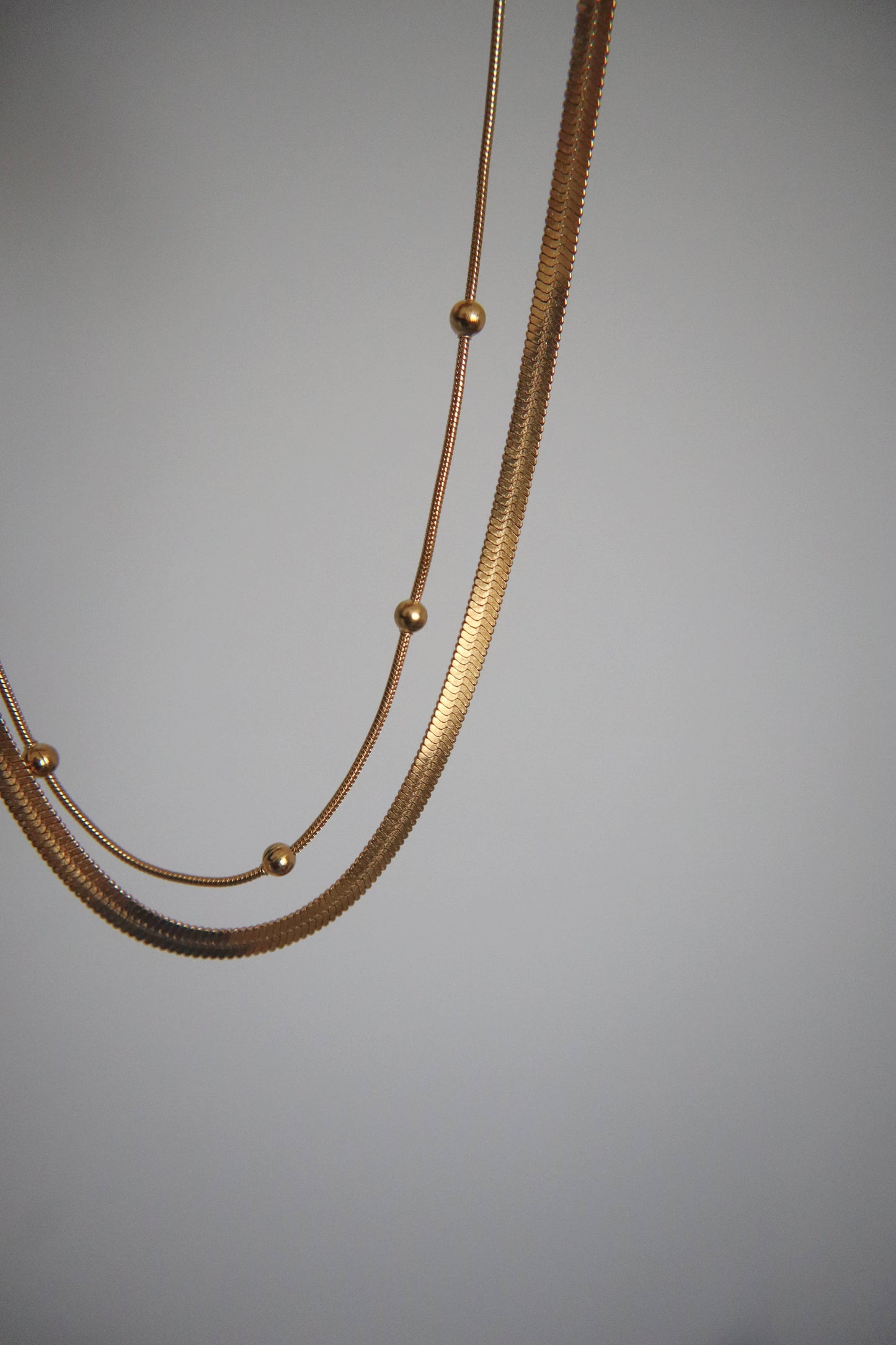 Snake Herringbone Chain Necklace