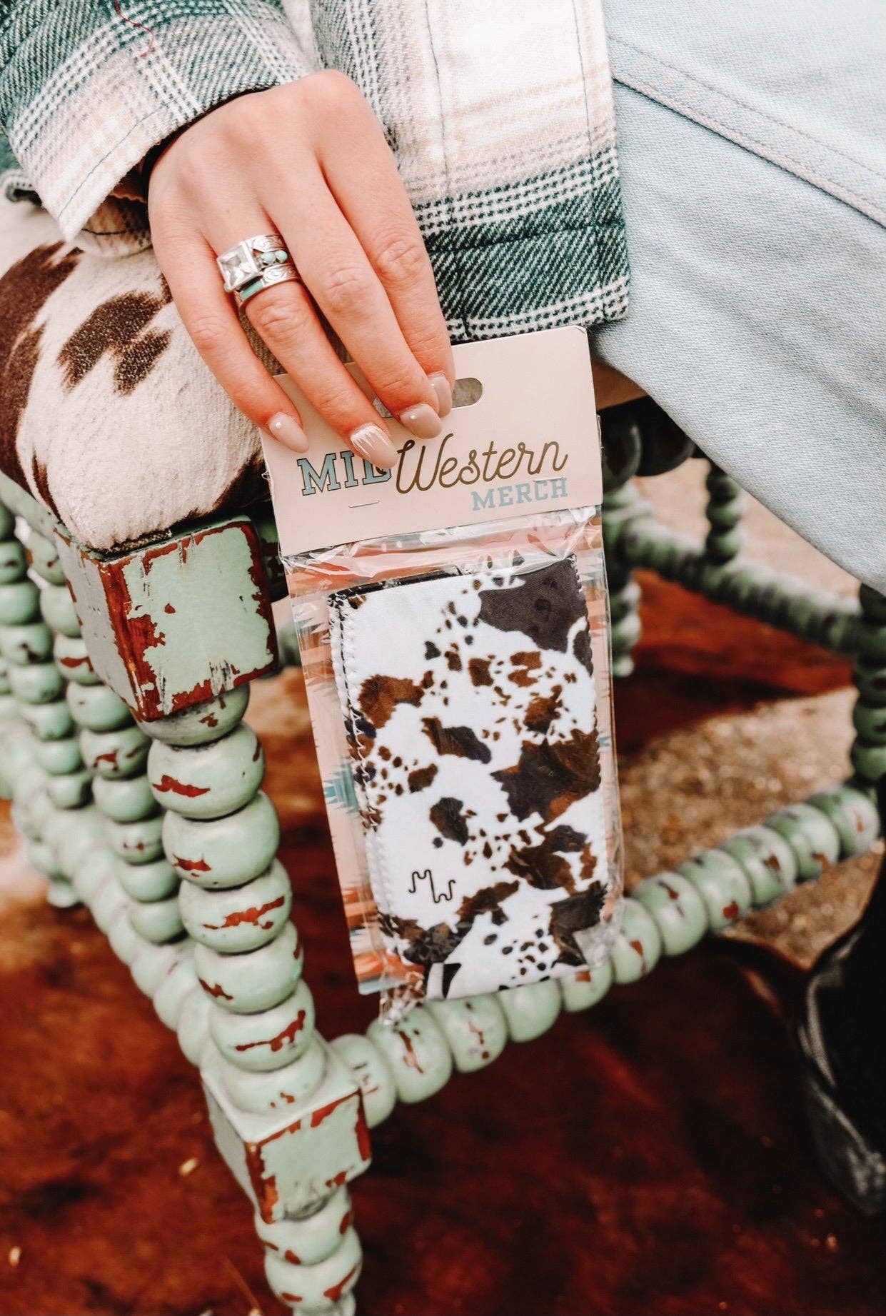 Cowhide Print Tall Coozie (2-Pack)
