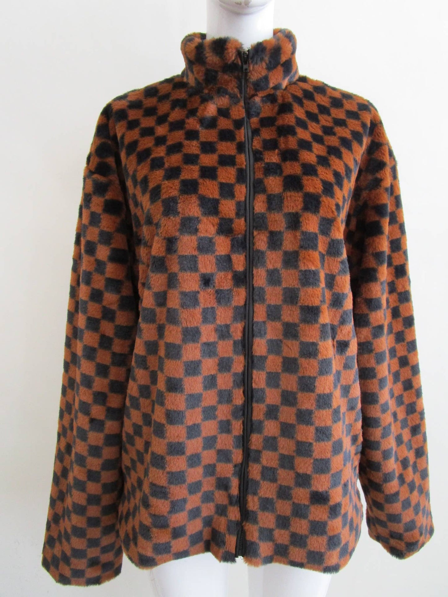 Fuzzy Checkerboard Jacket