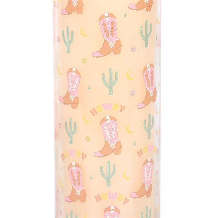 Howdy Cowboy Floral Candle