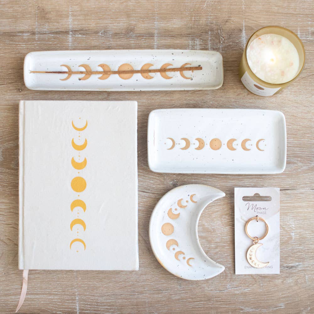 Moon Phase Crescent Ceramic Trinket Tray - November Moon