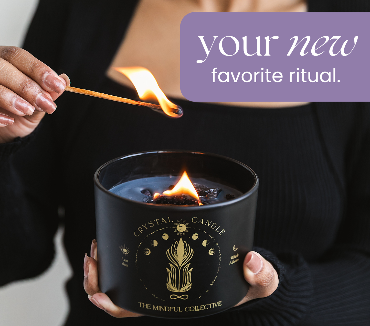 Intuition & Serenity Black Candle