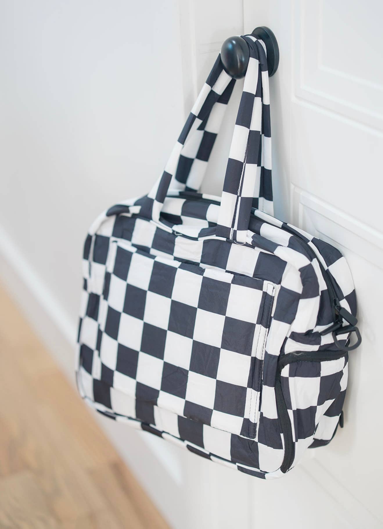 Checkerboard Puffer Duffel Bag