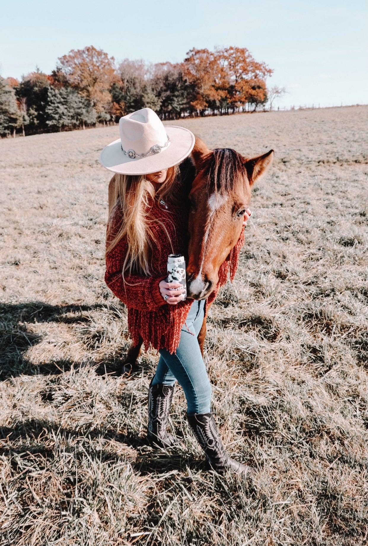 Cowhide Print Tall Coozie (2-Pack)