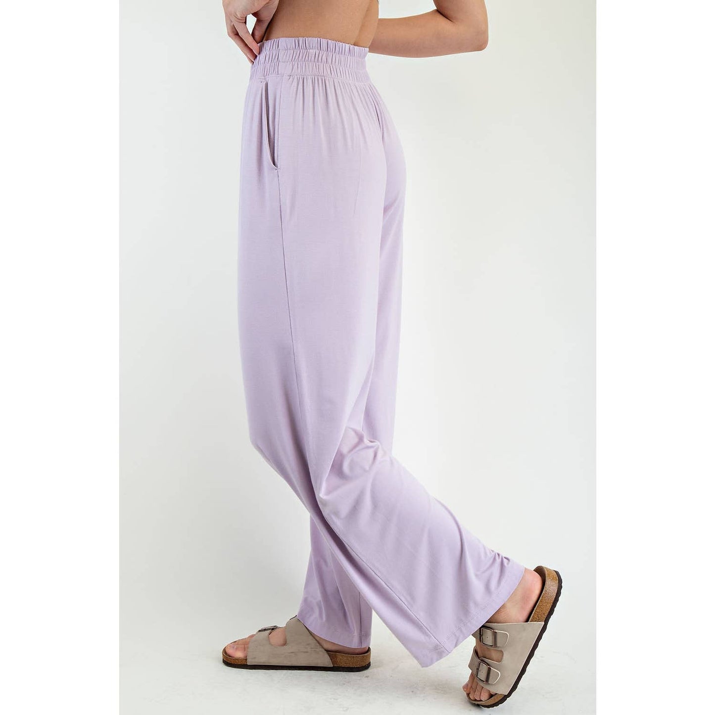 Breezy Wide-Leg Sweatpants - Lavender Dream